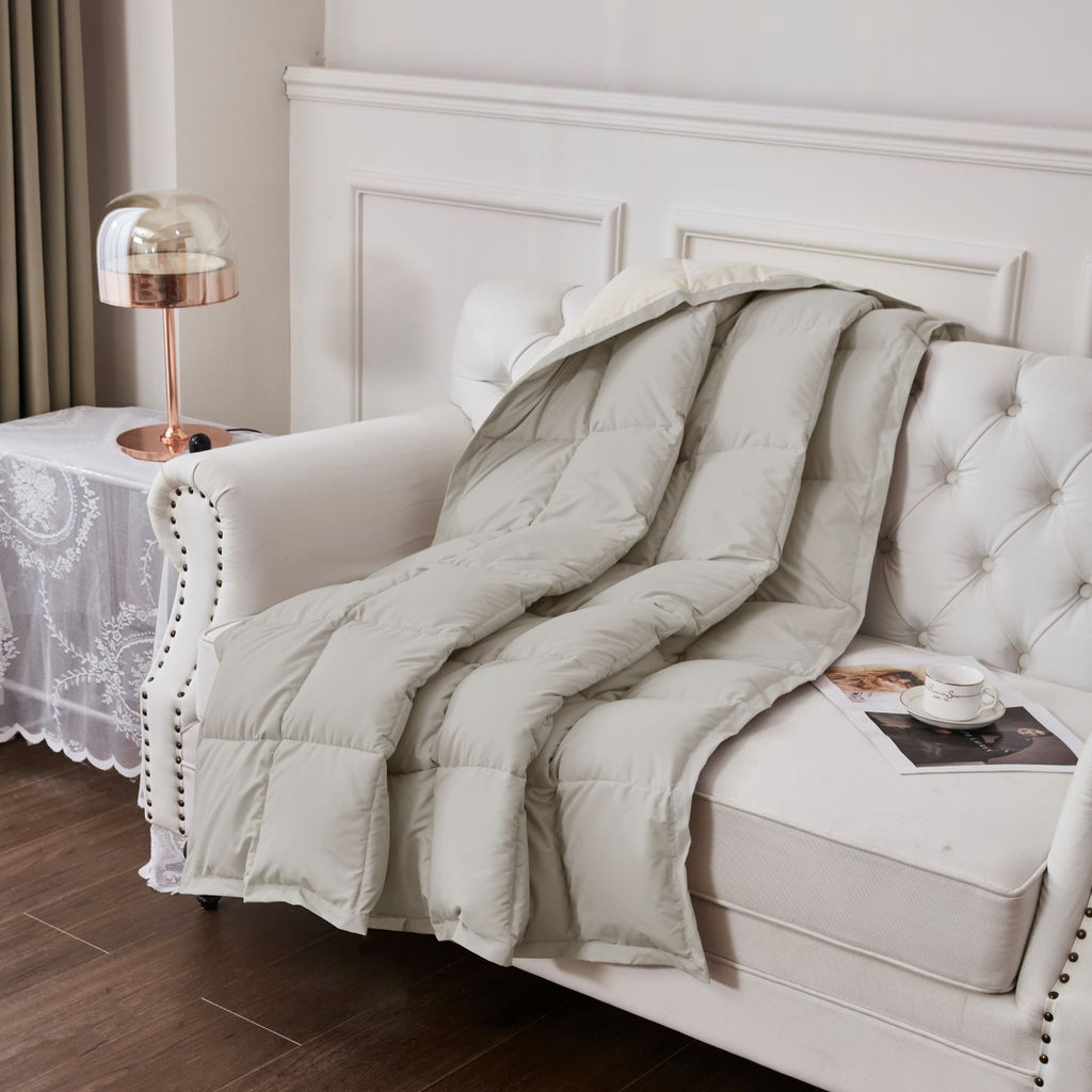 Down Throw - Bone-Taupe Color
